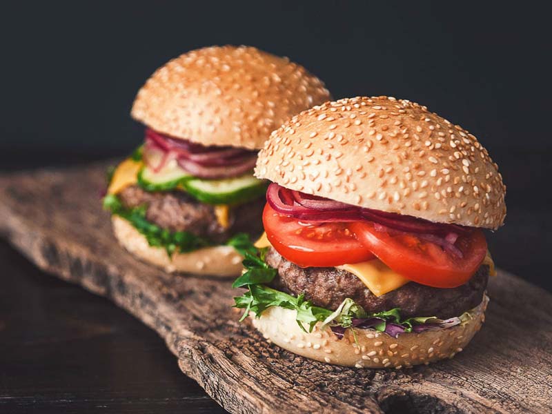 меню бургеры